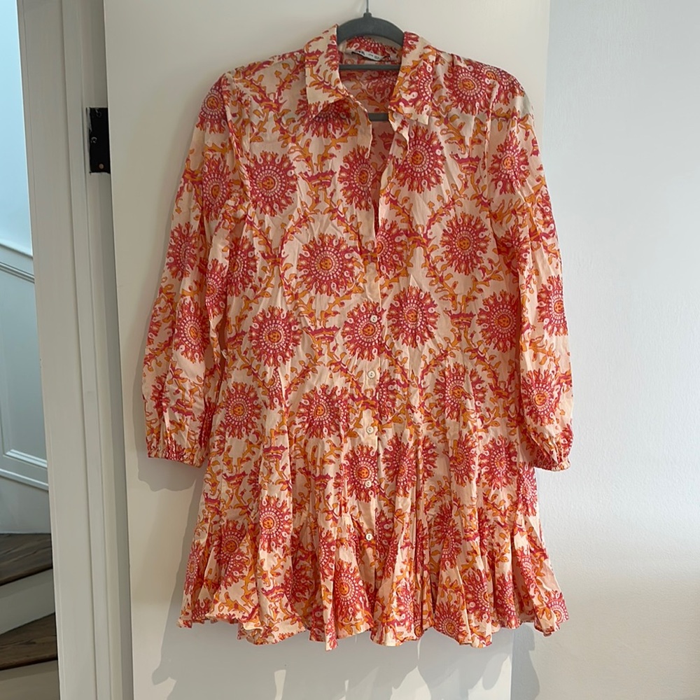 Floral Button-Up Dress - Picture 1 of 3